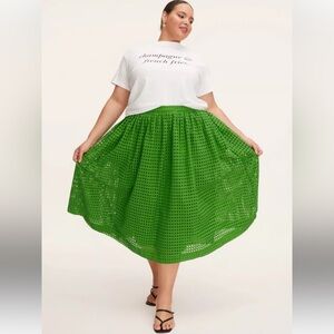 NWT Kate Spade Limited Edition Eyelet Skirt Only Size L